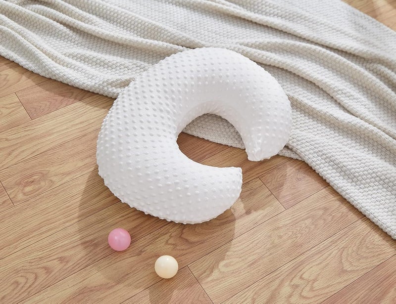 DONOMILO Dots Nursing Pillow Cover, Case Plush Breathable Breastfeeding Pillow Slipcover Fits Nursing Pillow, Super Soft Snug Positioners for Baby Boy Baby Girl (Bright White) - Image 4
